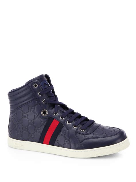 gucci blue suede high tops|gucci sneakers for women.